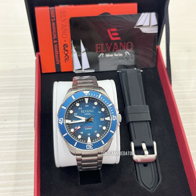 JAM TANGAN ELVANO PRIA EL-DV/B15-3 AUTOMATIC ORIGINAL