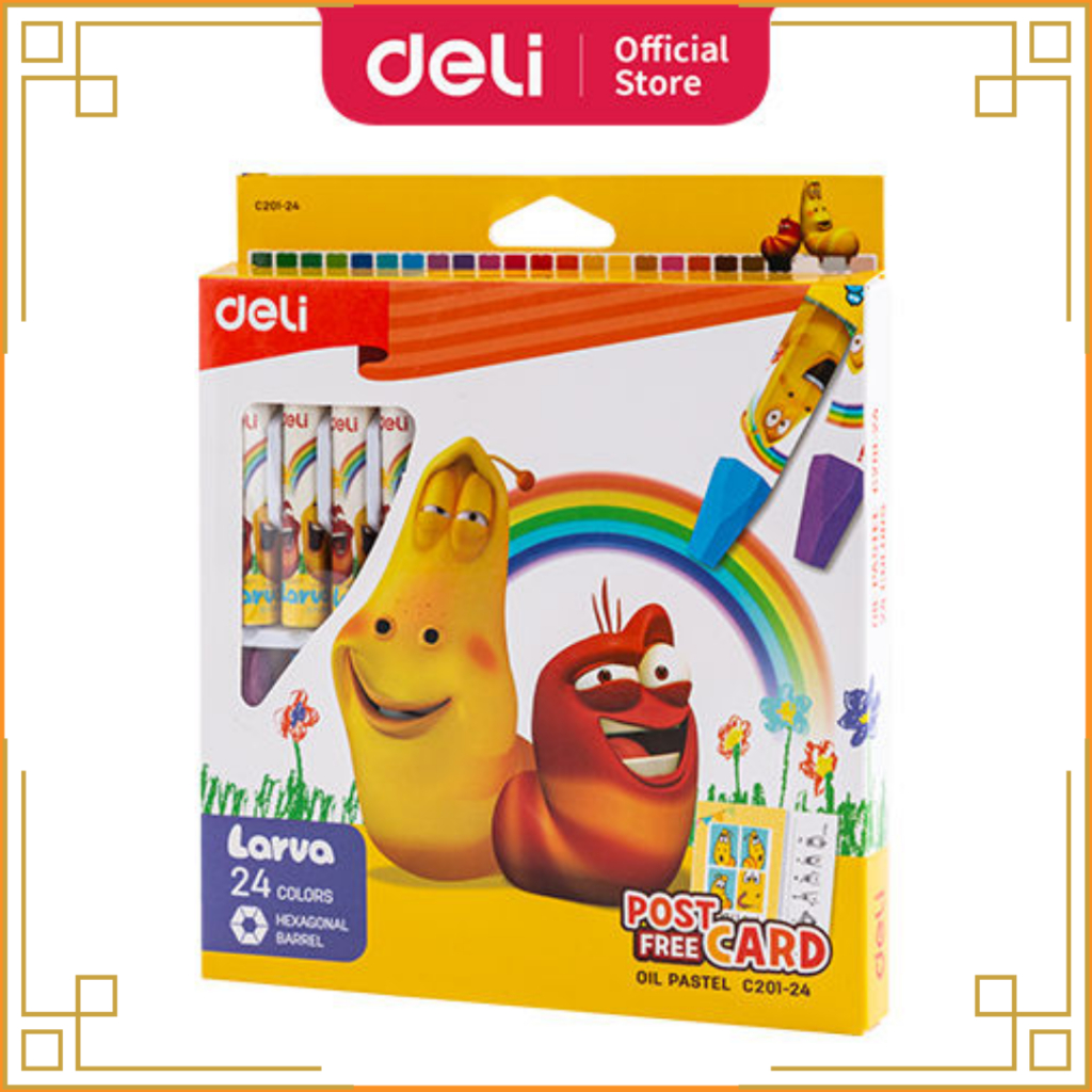 

DELI Crayon hexagonal 24 warna seri larva C201-24