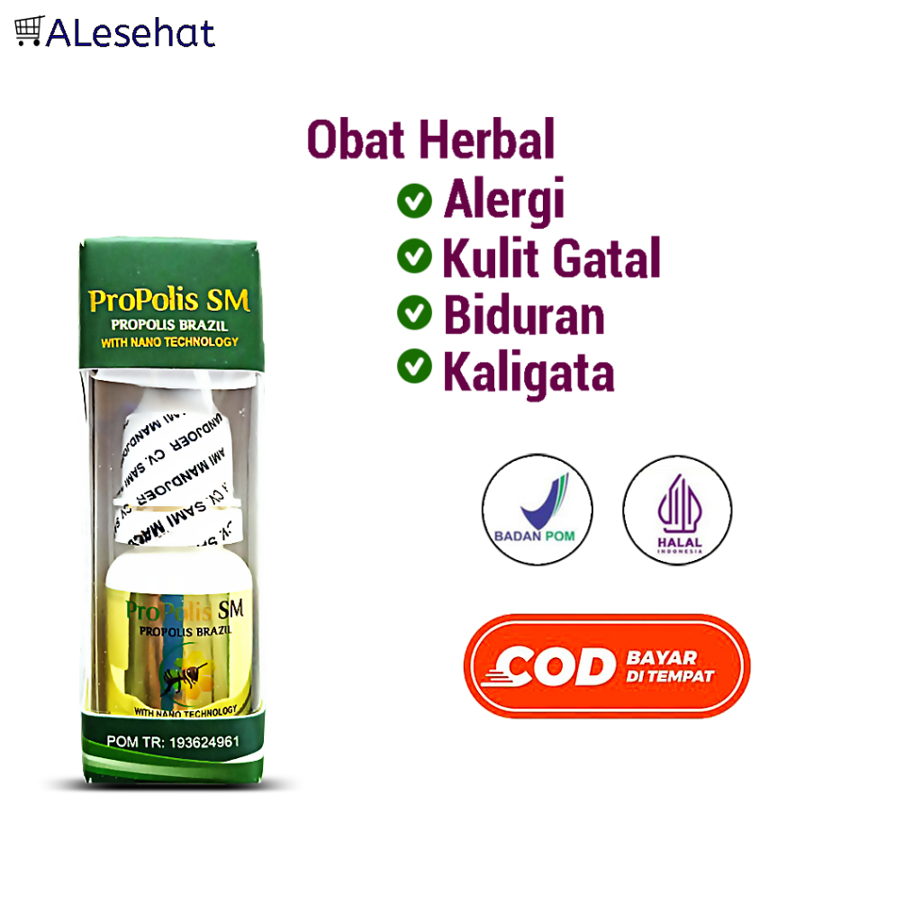 Obat Biduran, Kaligata, Alergi Dingin & Gatal Kulit Propolis SM