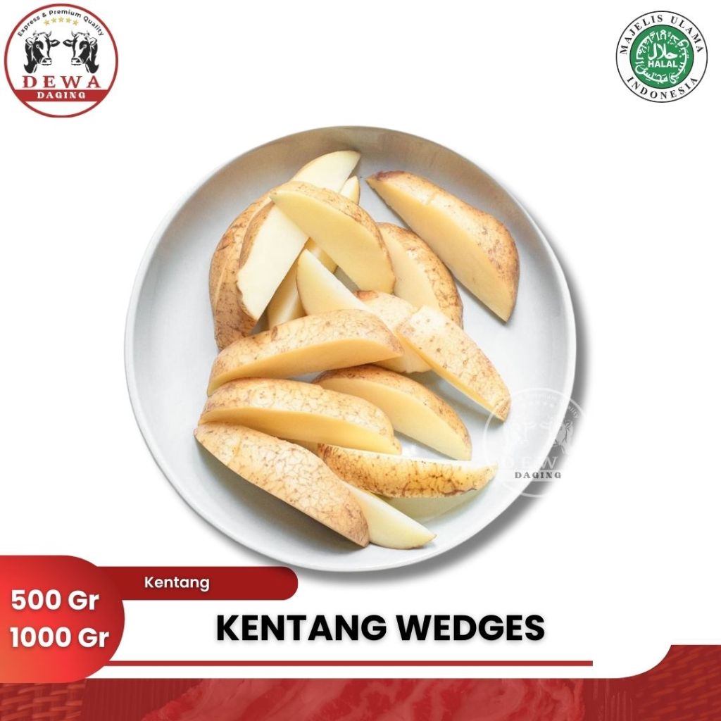 

Kentang Goreng Wedges | French Fries | Potato Wedges | Steak