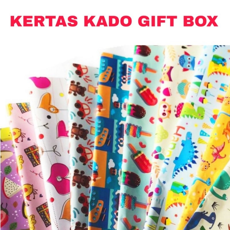 

KHUSUS UNTUK BUNGKUS GIFT BOX | KERTAS KADO KARAKTER LUCU