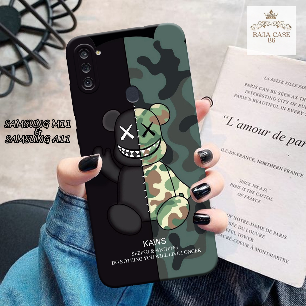 Case Samsung M11 / A11 - Rajacase - casing Samsung M11 - Motif Softcace Branded - Pelindung handphon