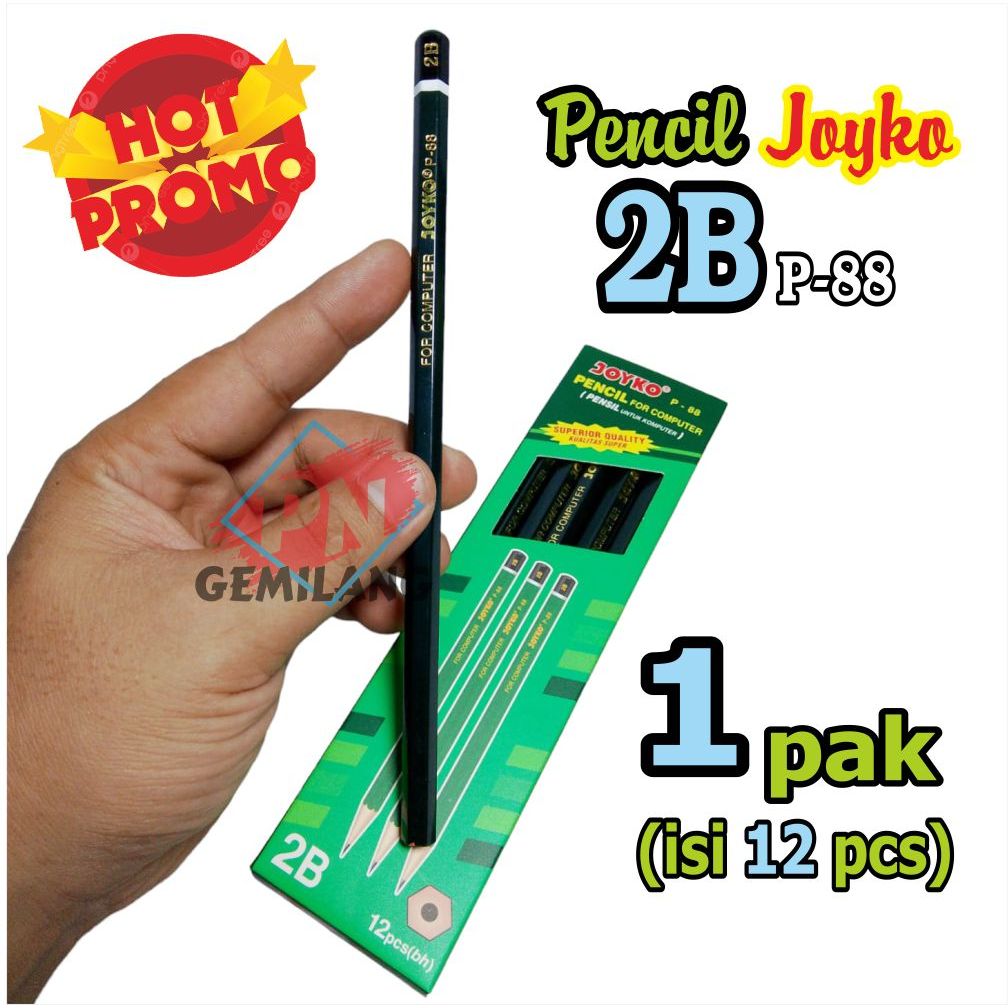 

HARGA MURAH 12 PCS PENSIL 2B PENSIL JOYKO P-88 2B PENCIL JOYKO 2B