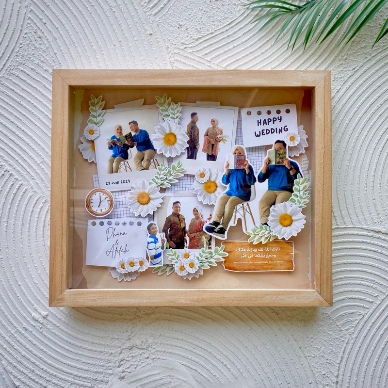 Pop Up foto frame kado scrapbook untuk teman resign | kado perpisahan magang