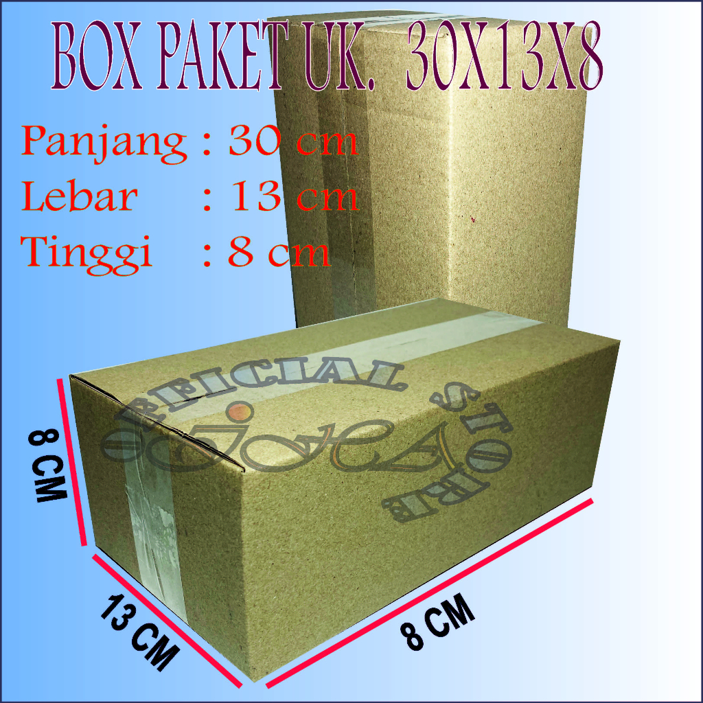 

Kardus packing uk. 30x13x8 Box packaging paket online murah