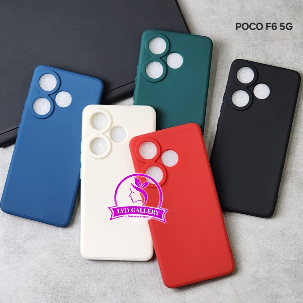 Poco F6 5G Poco F3 Poco F4 5G Poco F4 GT 5G Poco F5 5G liquid Silicone / Macaron Square Color Case P