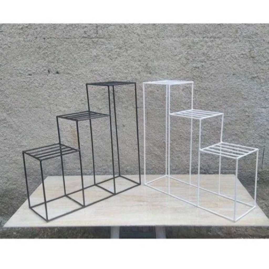 rak bunga besi minimalis, rak bunga aesthetic