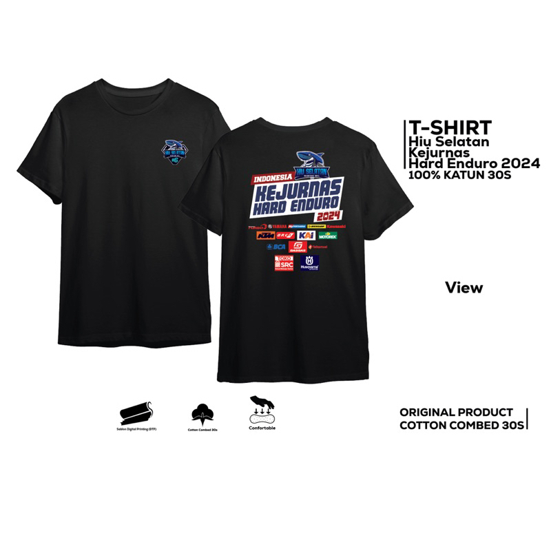 Kaos Hiu selatan indonesia kejurnas enduro 2024 sponsor