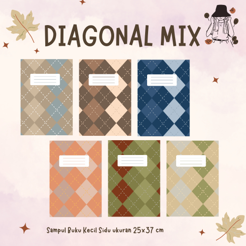 

Sampul Buku Aesthetic Diagonal Korean Style ISI 12 | Sampul Buku Pastel Estetik | Sampul Buku Motif