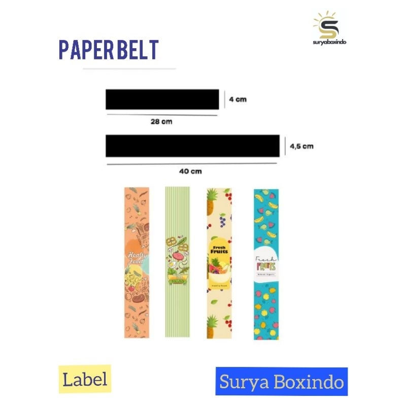 

Paper Belt 4x28 cm & 4,5x40 cm/Paper Slave /Sleve Packaging /Paperbeltbento
