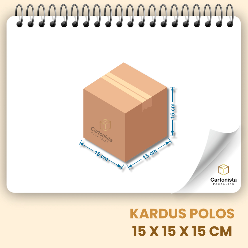 

KARDUS POLOS 15 X 15 X 15 CM - Karton Box Dus Packing Kotak Hampers