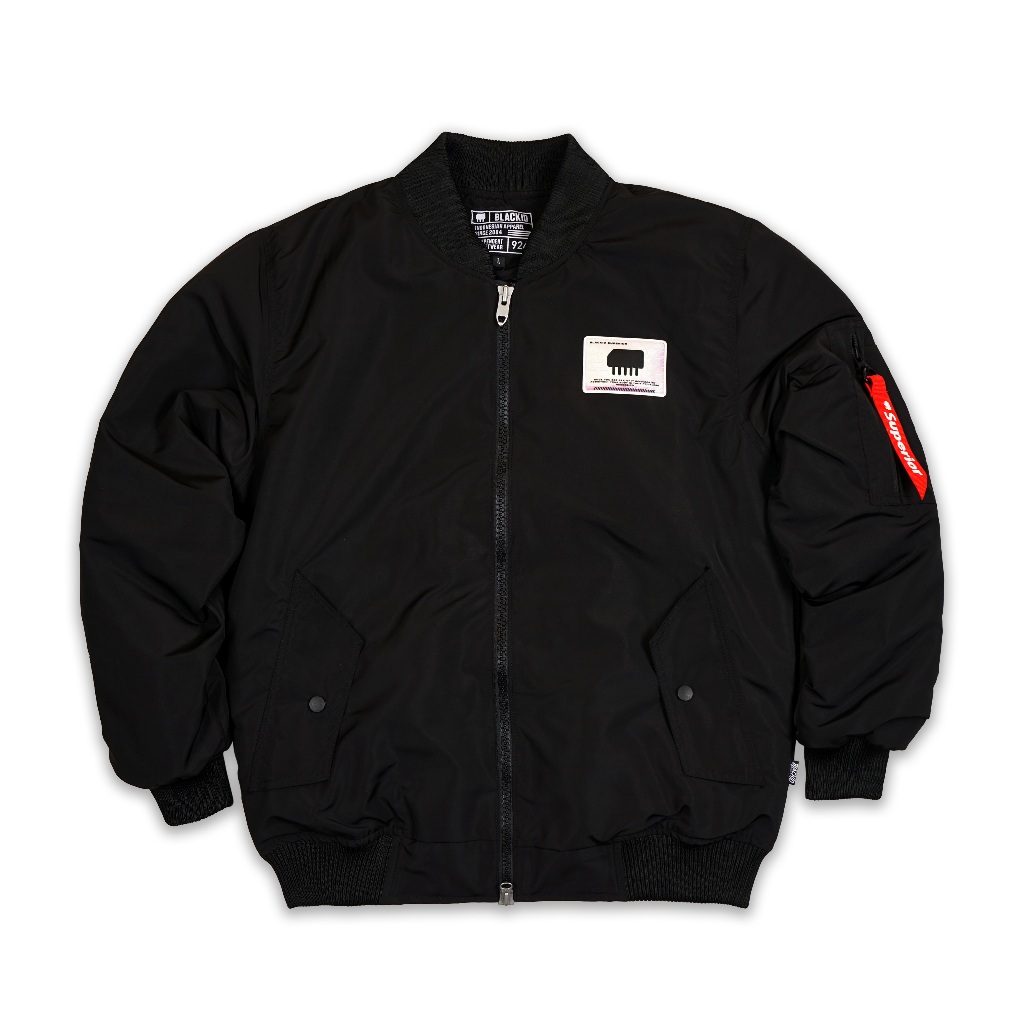Black ID - Limited Edition Jaket Bomber Pria Full Black | JKT Bomber Novus
