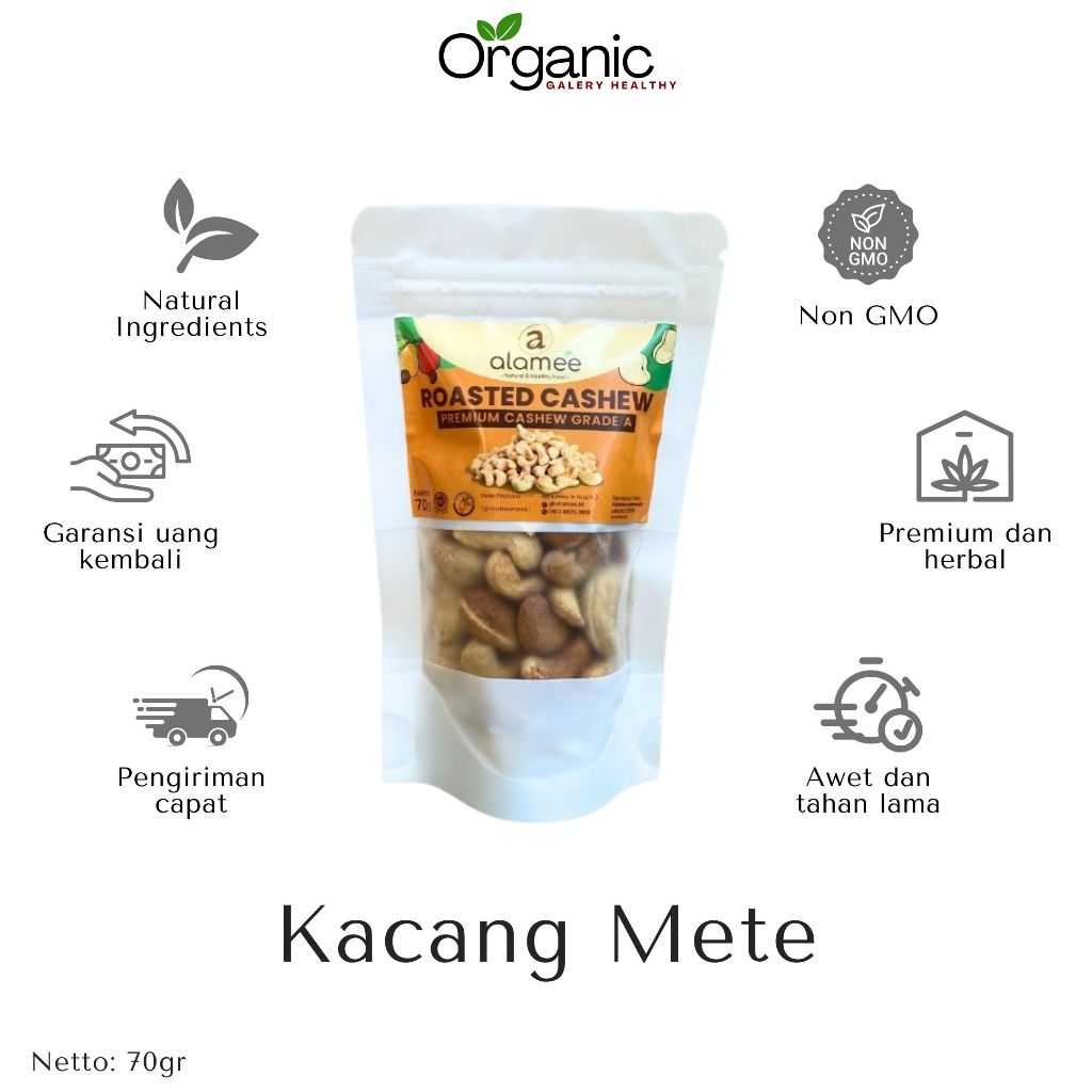 

KACANG METE PANGGANG MATANG OVEN JUMBO GRADE A ORIGINAL MEDE MENTE BUSUI PROMIL BUMIL DIET NON MSG 70GR