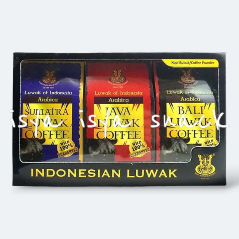 

Kupu Kupu Bola Dunia Kopi Indonesia Luwak Set 3 Arabica Sumatra Java Bali Kopi Bubuk Ground Beans