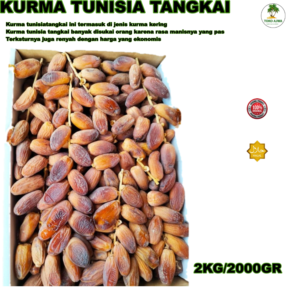 

Kurma tunisia tangkai isi 2kg