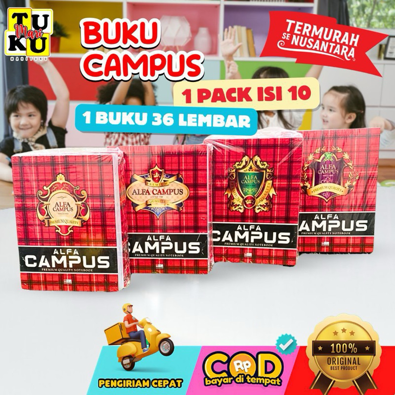 

Buku tulis campus Besar isi 36 lembar 1pack isi 10buku