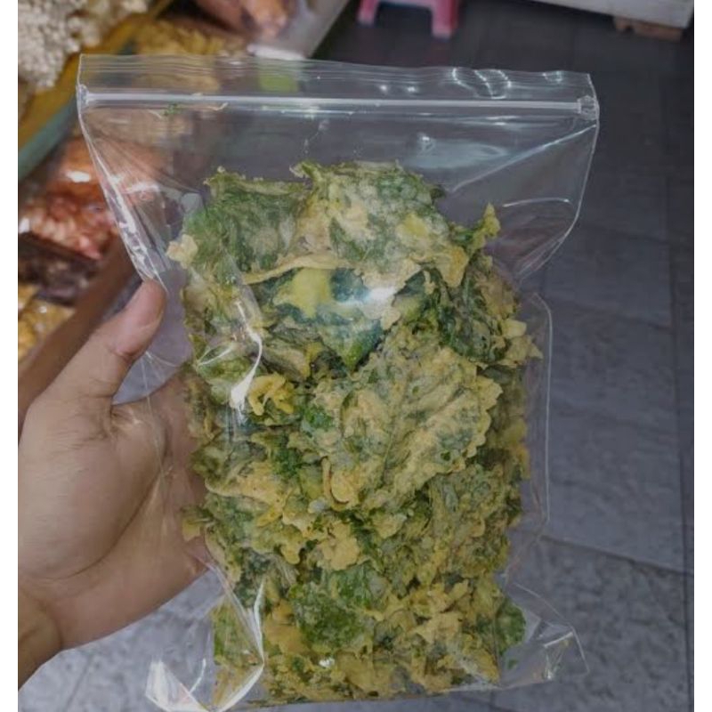 

Bayam crispy/kripik bayam 500 gram