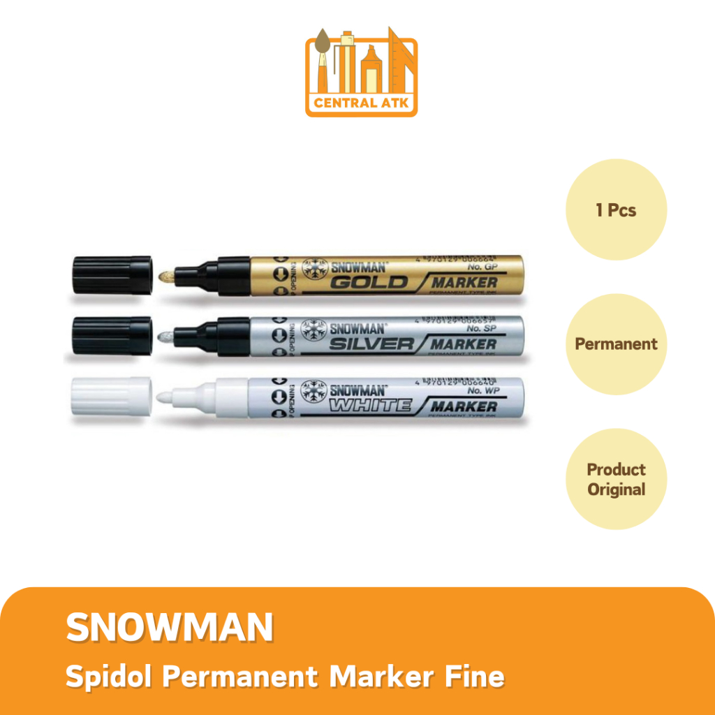 

PERMANEN MARKER | SPIDOL PERMANEN FINE PUTIH / GOLD / SILVER SNOWMAN