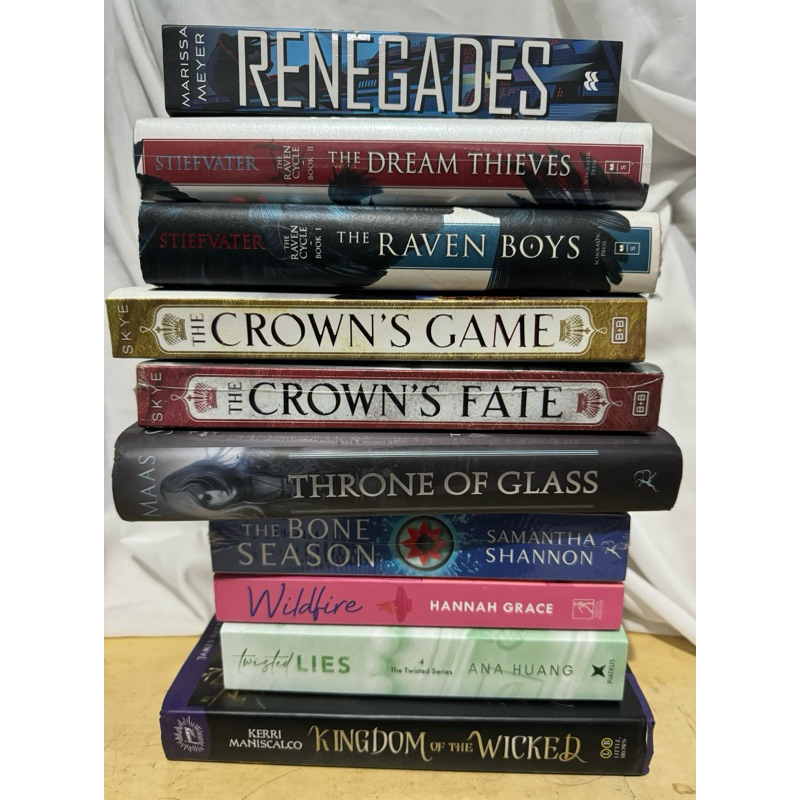 Original preloved books Throne of Glass Sarah J Maas, Wildfire hannah grace, Twisted Lies Ana Huang 