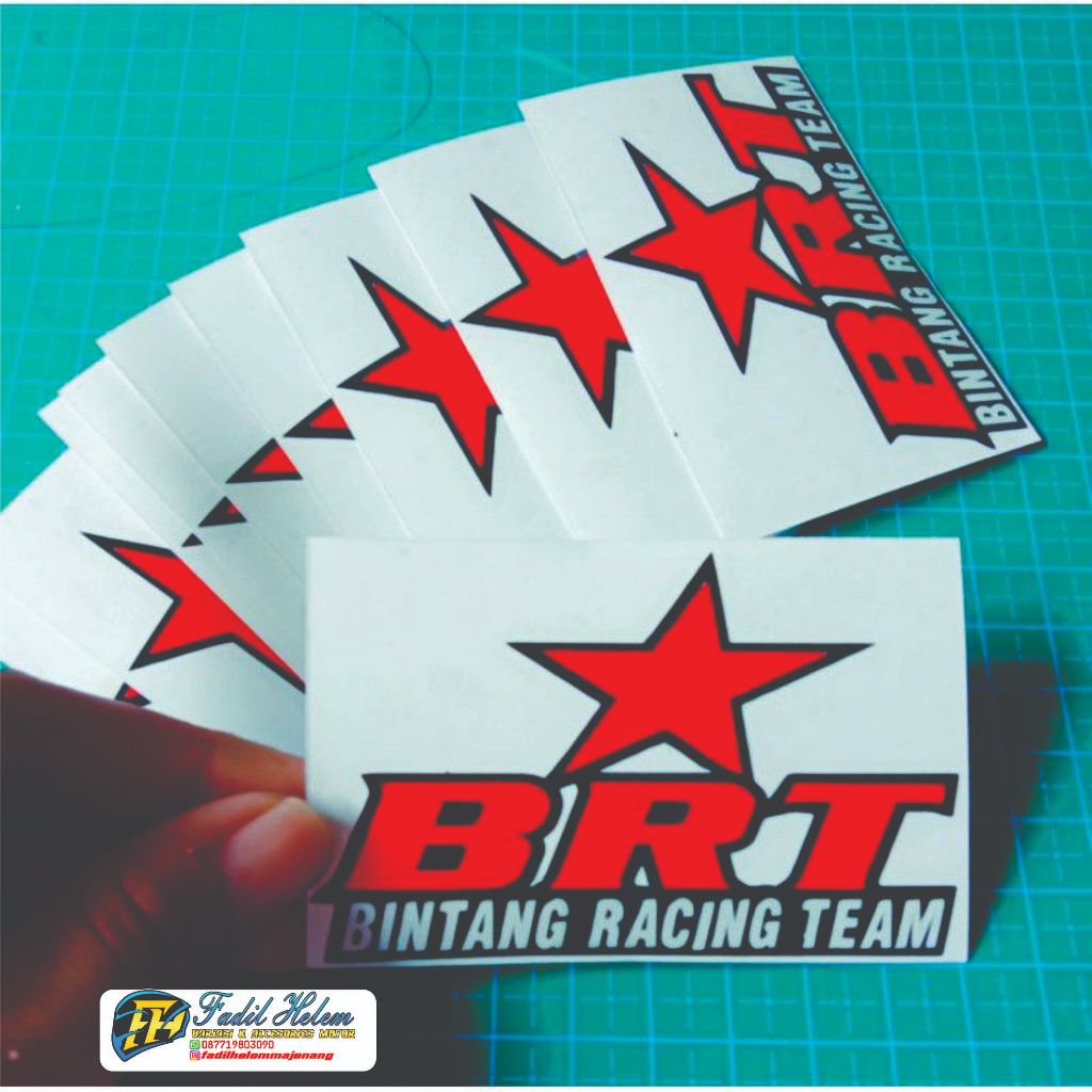 STICKER BRT CUTTING STICKER BINTANG RACING TEAM