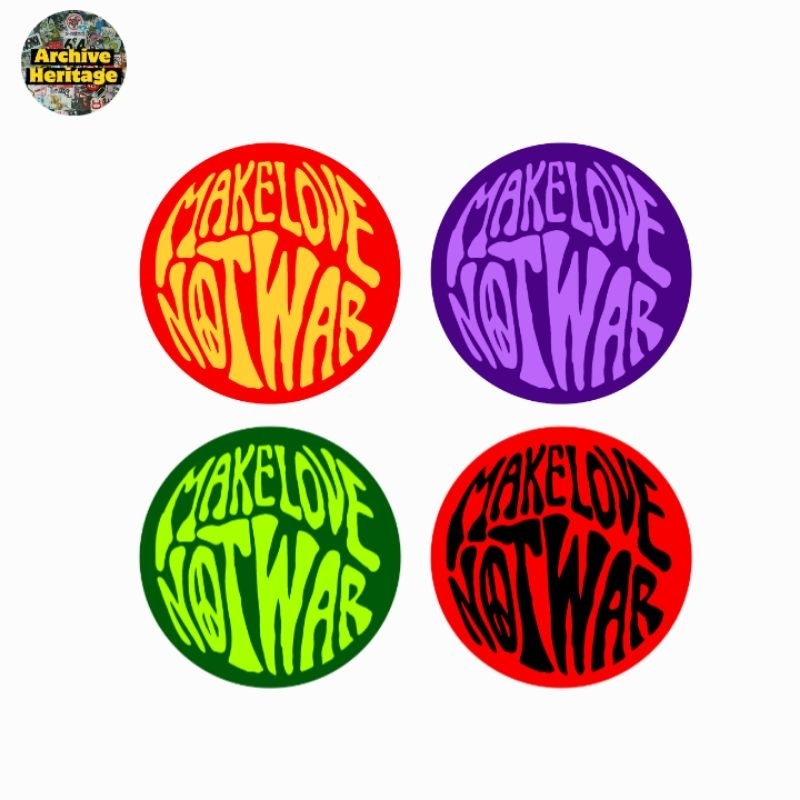 

sticker Make love not war slogan quote stiker