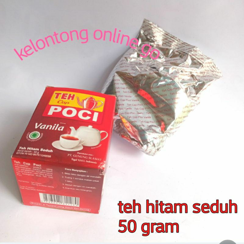 

Teh Seduh Poci 50 Gram Aroma Vanila