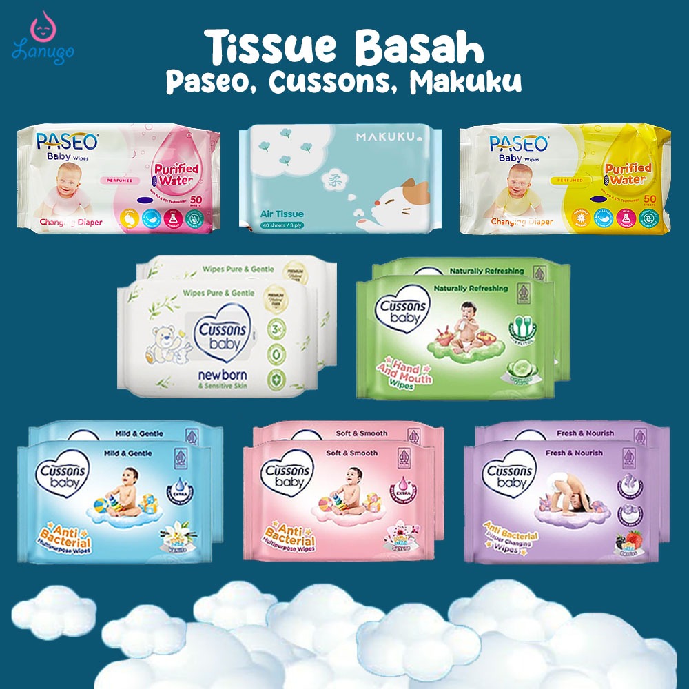 Cussons Baby Wipes Buy 1 Get 1 45s / Tisu Basah Bayi / Tissue Basah Bayi Newborn Cussons Baby