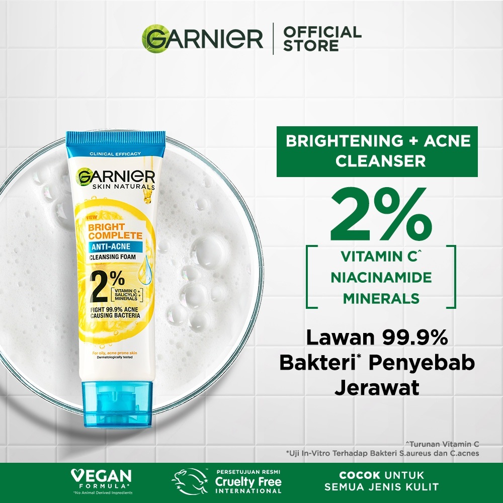 Garnier Bright Complete Anti-Acne Facial Wash 100ML