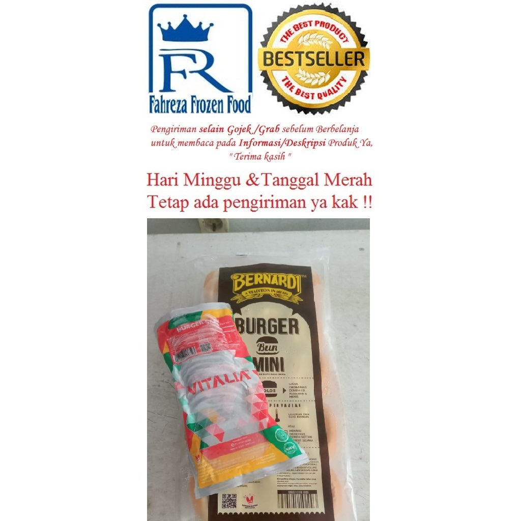 

Paket Burger Mini Bernardi + Vitalia Burger 280 Gram Harga Promo