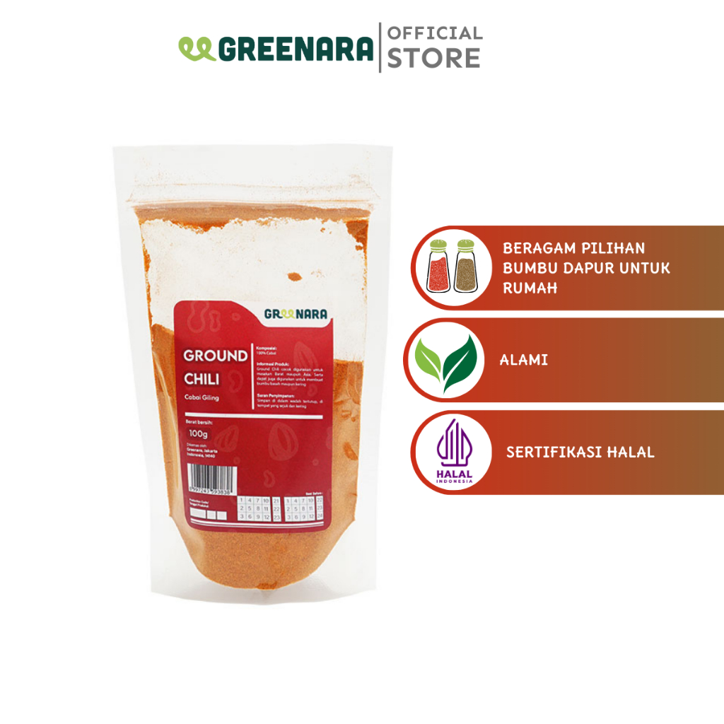 

Greenara - Cabe Bubuk 100gr / Chili Powder