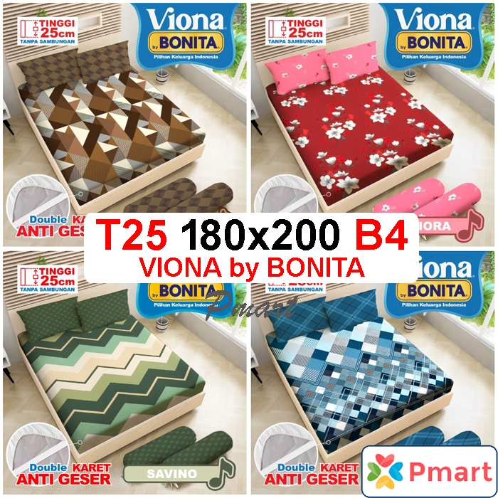SPREI VIONA 180x200 BANTAL 4 / SPREI BONITA VIONA180x200 BANTAL 4/ SPREI VIONA KING BANTAL 4