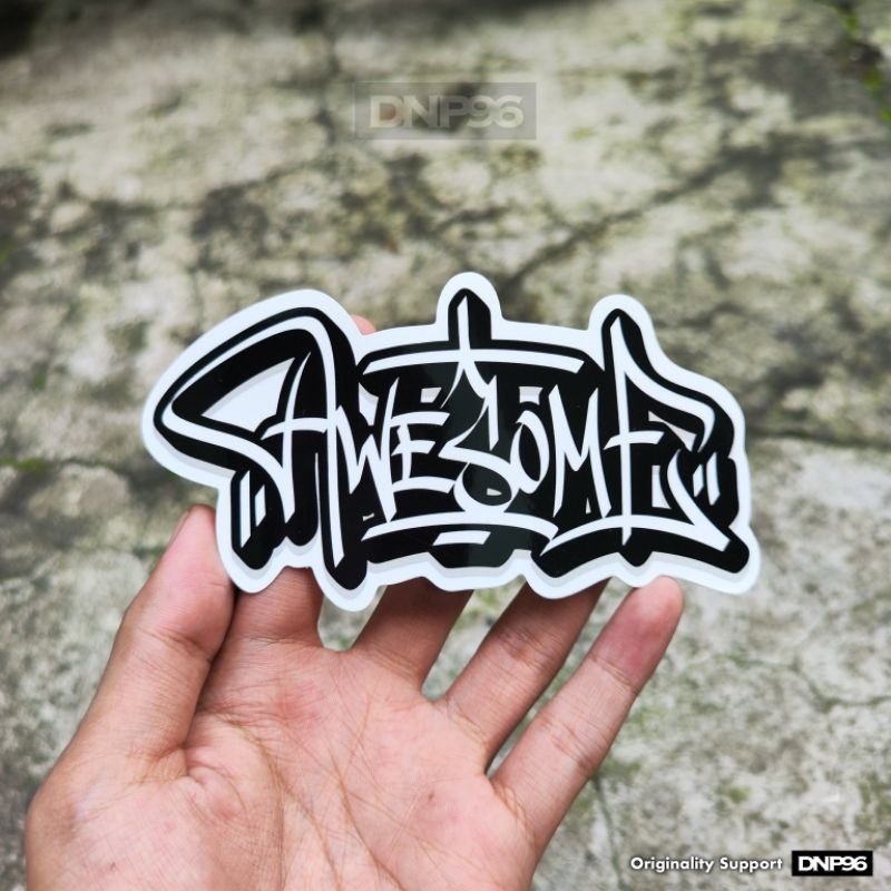 

Stiker Grafiti Sticker Graffiti "AWESOME" / Sticker Helm / Sticker Aesthetic / Sticker Tahan Air