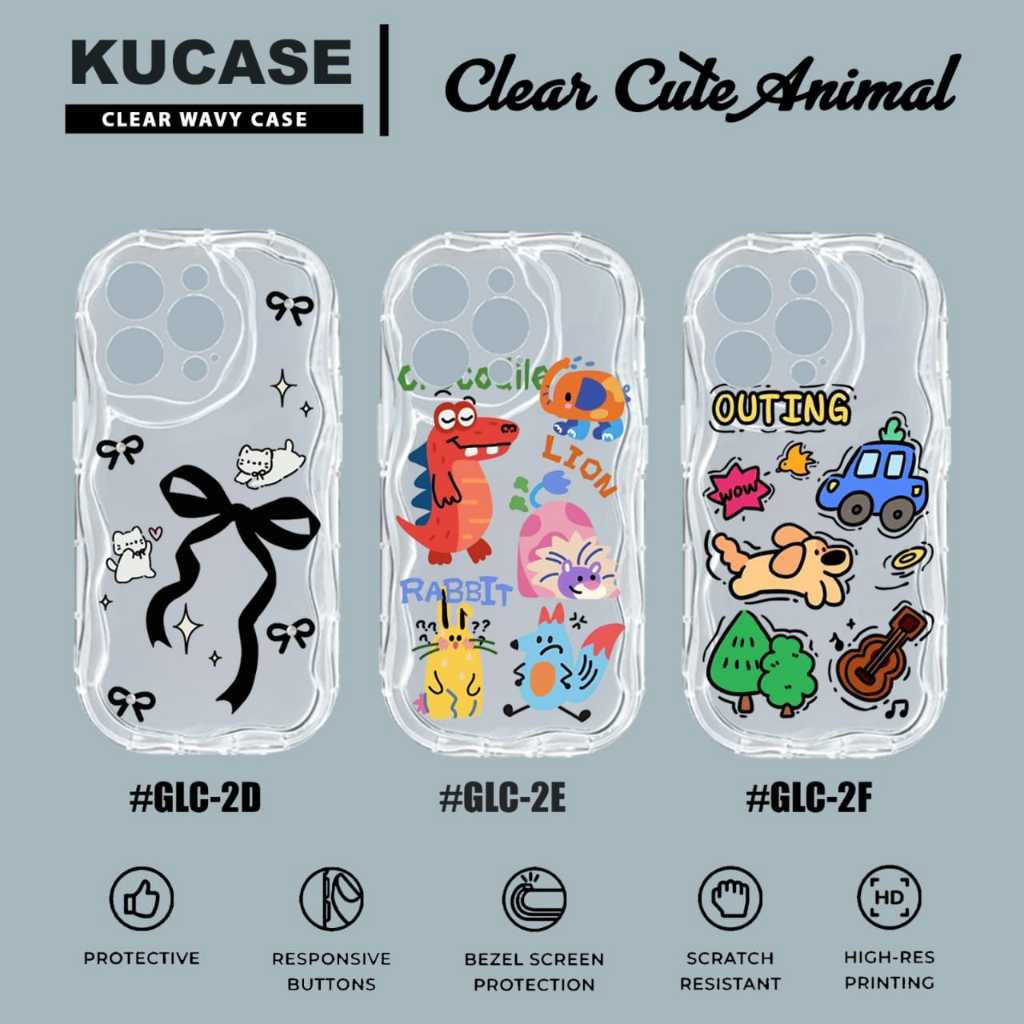 Softcase Silikon Bening Melting Case Gelombang Case Motif GLC-2 for Redmi Note 13 Pro 4G Redmi Note 