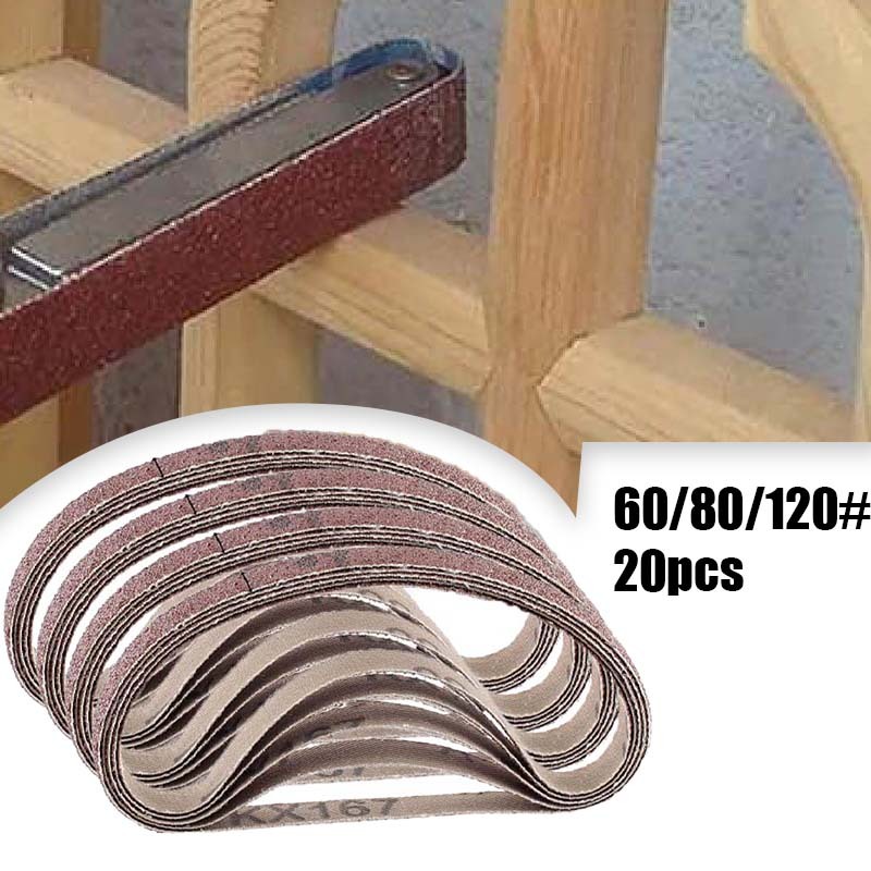 20pcs Amplas Belt Belt Sander Rakitan Roller Belt Sander Amplas Sabuk Adaptor Gerinda Amplas