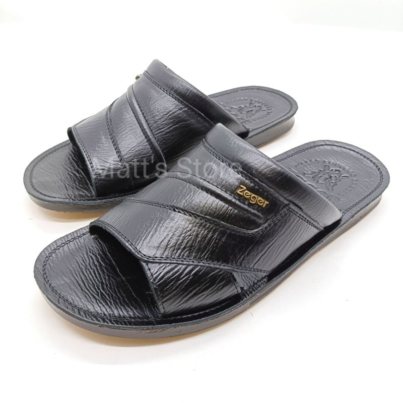 Sandal selop kulit asli pria Zeger TS 054 - 100% original