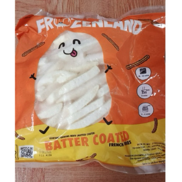 

Frozenland Fries Potato Kentang Goreng Batter Coated Frozen Land 500 gr