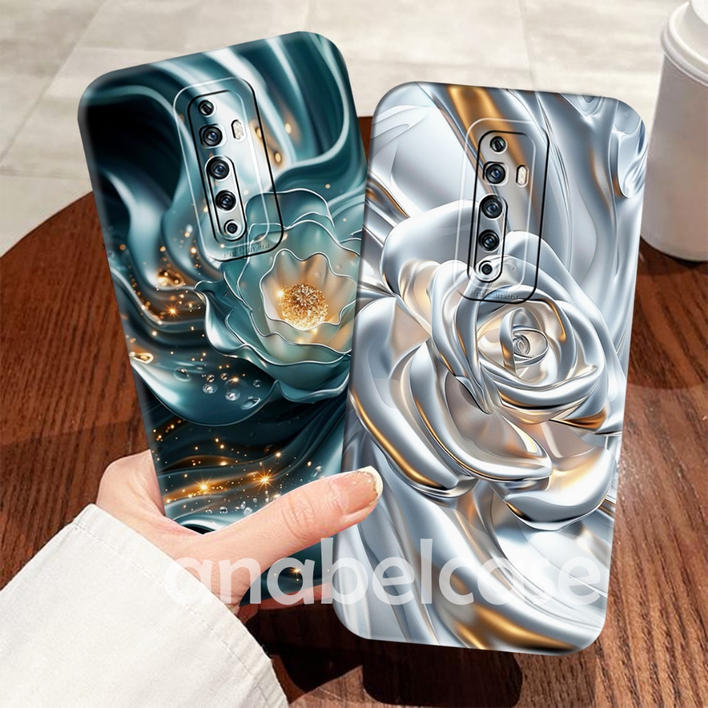 Sofcase OPPO RENO 2F/ 2Z / 7Z 5G / 8Z 5G / RENO 4F / 5F Motif Bunga Kerlap Kerlip - Case Bunga Aesth