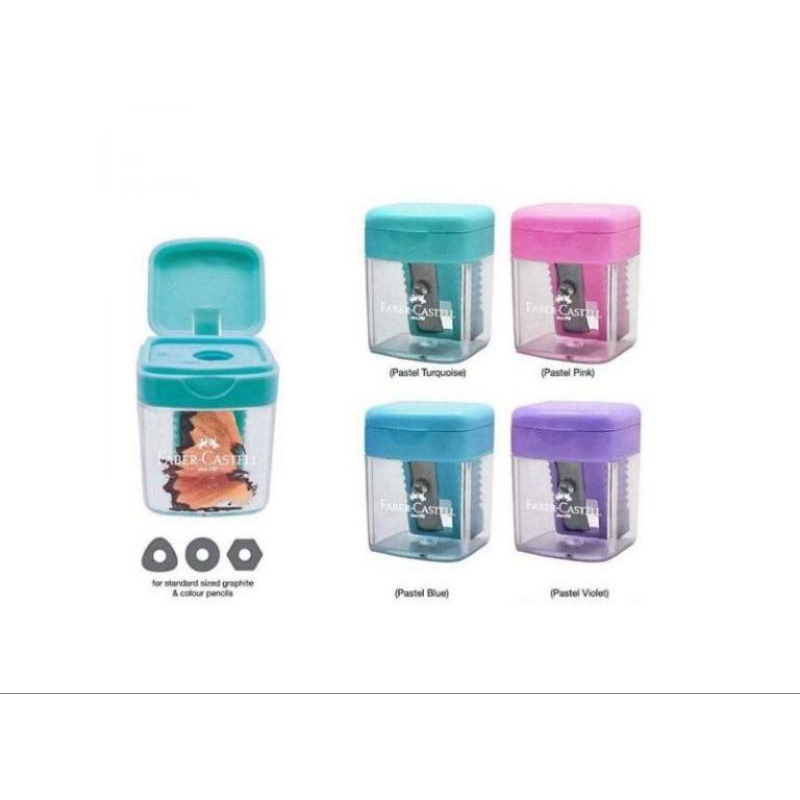 

FABER CASTELL MINI BOX SHARPENER SERUTAN RAUTAN PERAUT PENSIL DENGAN WADAH SAMPAH
