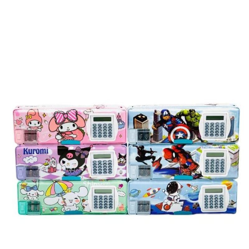

Kotak Tempat Pensil Magnet Kalkulator Spiderman Frozen Avenger Unicorn