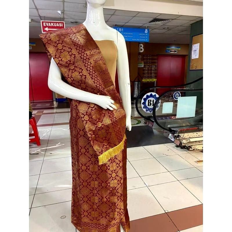 Rok lilit songket dan selendang songket // rok selendang songket // Rok lilit selendang