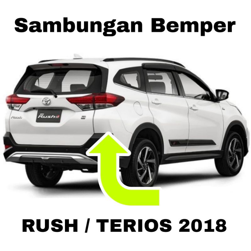 MOULDING/PLAT SAMBUNGAN BEMPER BELAKANG RUSH/TERIOS 2018-2021