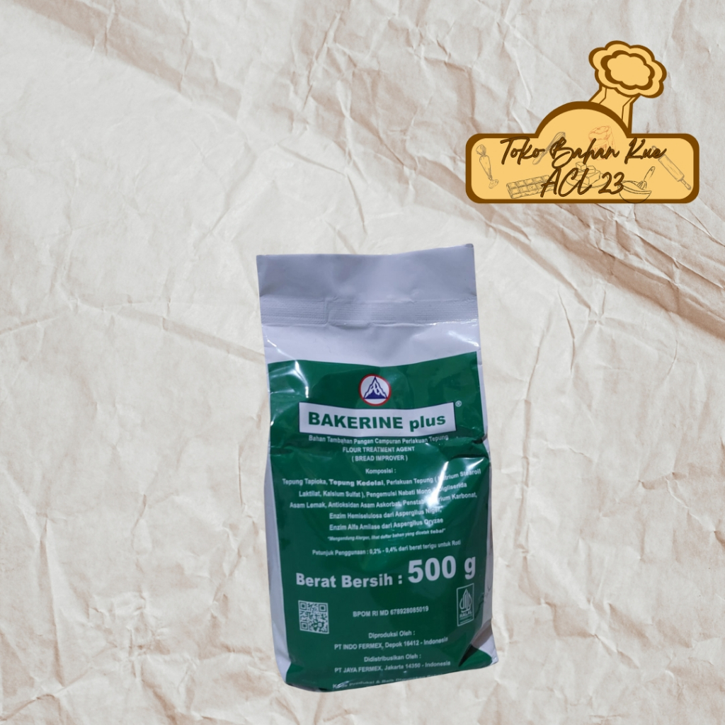 

Bakerine Plus/Bread Improver/Bahan Tambahan Pangan 500gr & Repack