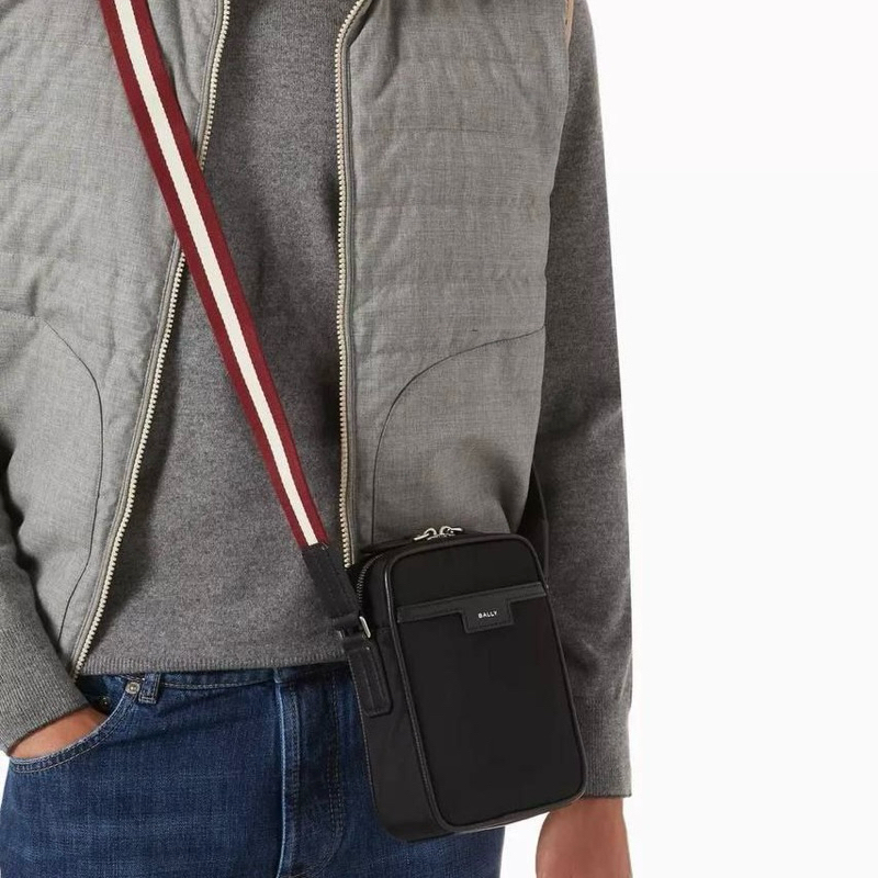 Original Bally Code Nylon Crossbody Bag