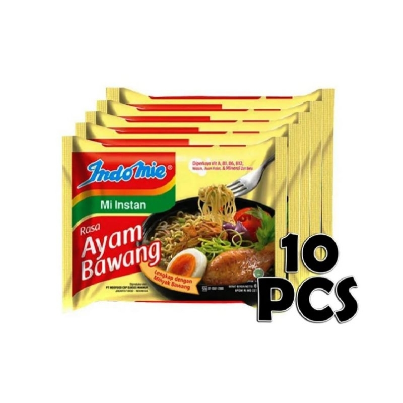 

Paket 10pcs Indomie Ayam Bawang Mie Instan 69gr Noodle Instant Mie