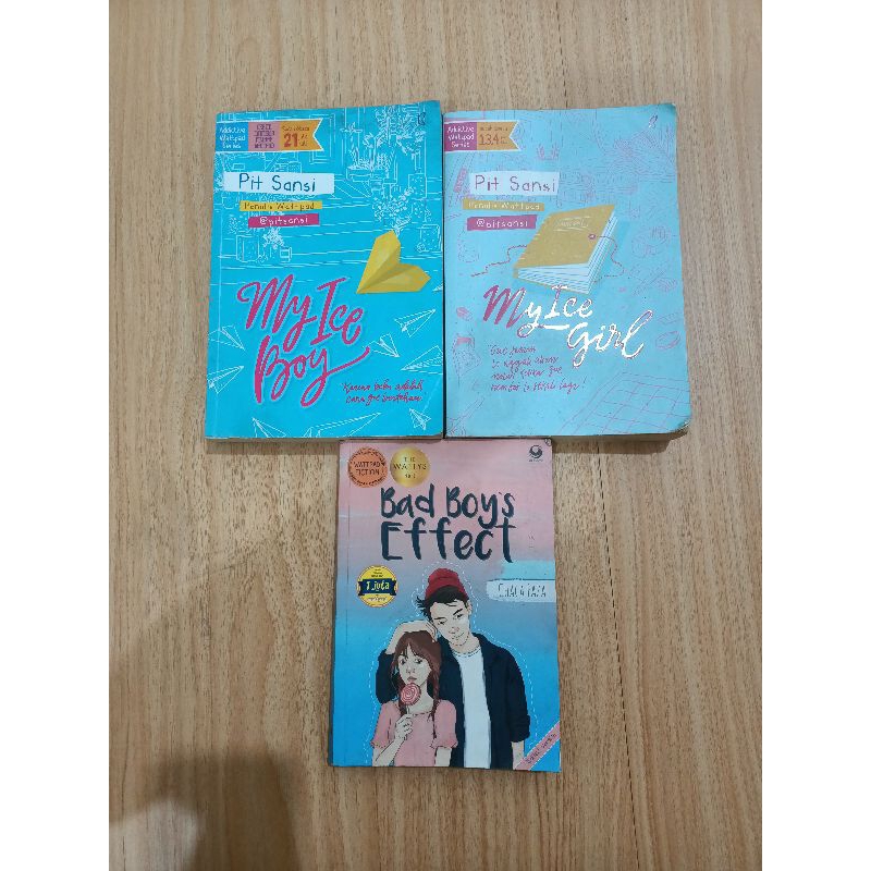 Novel Preloved 100% Original Bad Boys Effect/My Ice Boy/My Ice Girl Buku Novel Bekas Wattpad Remaja 