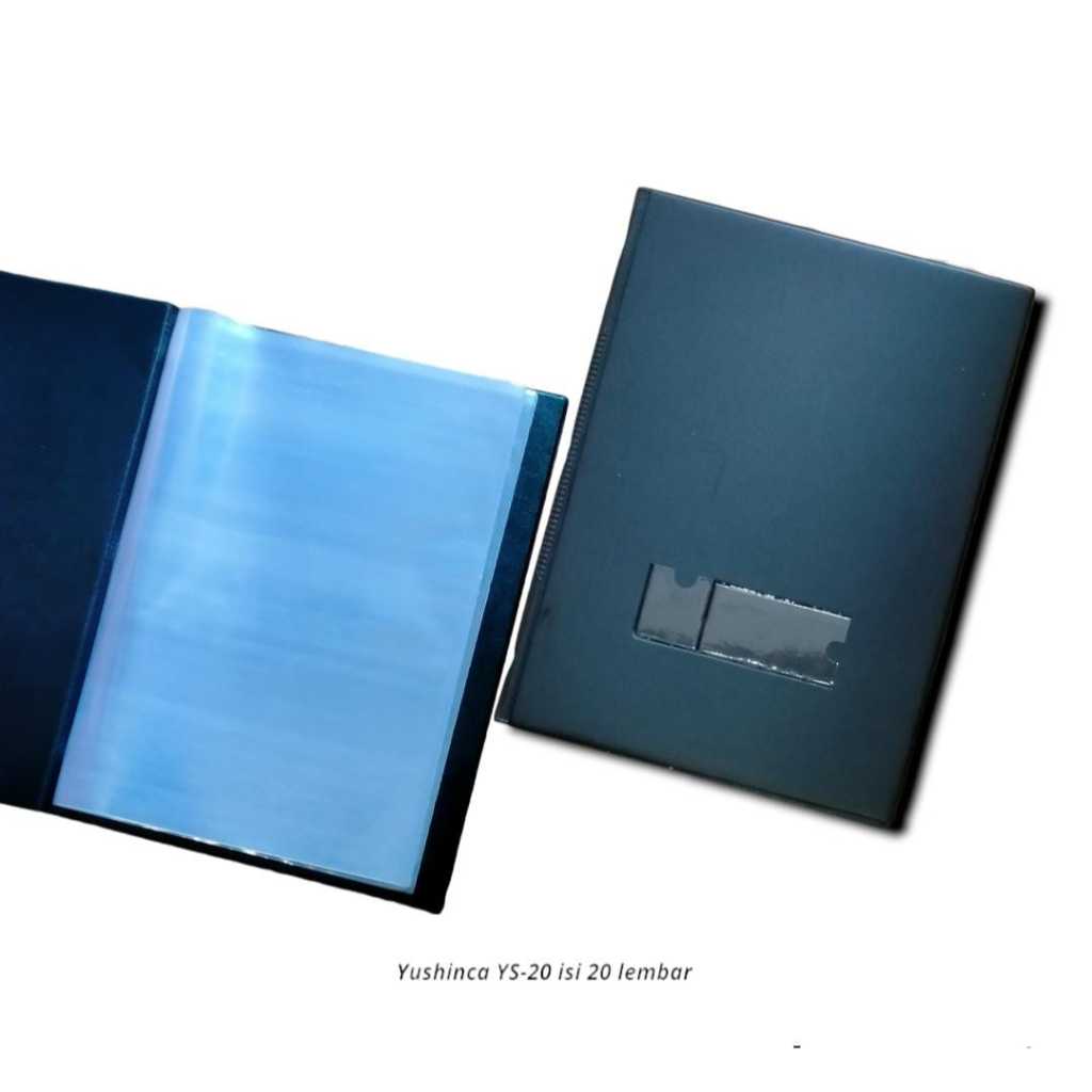 

Map Dokumen Display Book 20 Lembar Clear Holder YS-20 Cover Bahan Kulit PVC Folio Hitam Map Ijasah
