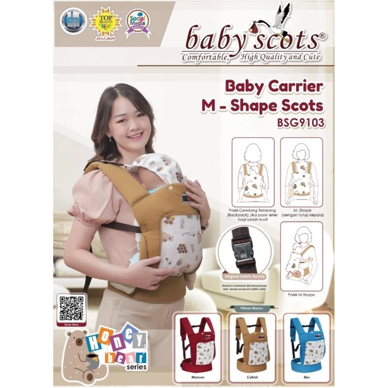 gendongan baby scots M shape