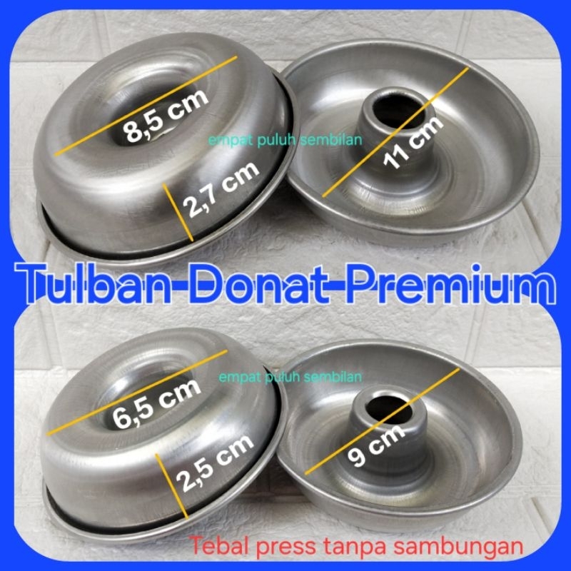 LOYANG TULBAN DONAT KECIL TEBAL PREMIUM / CETAKAN BROWNIES DONAT / CETAKAN KUE CHIFFON CAKE BOLU BAN