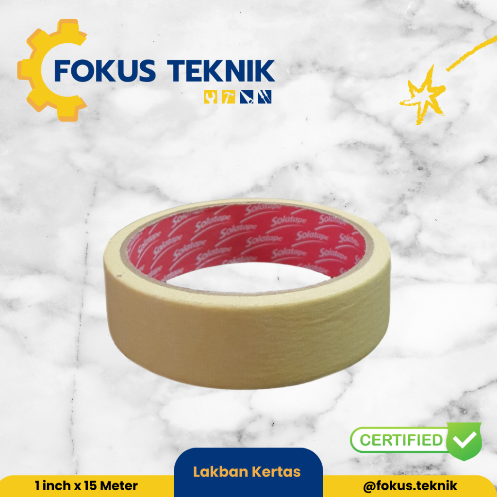 Isolasi Lakban Kertas 1 Inch Masking Tape 1" x 15 M
