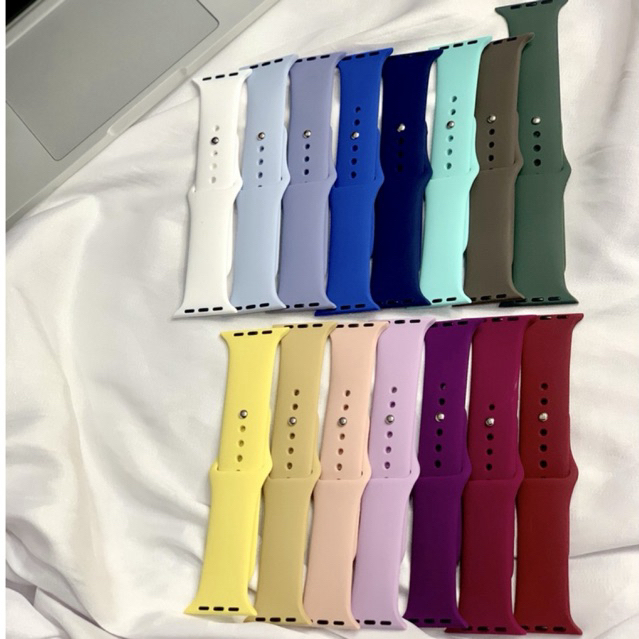 STRAP APPLEWATCT SMART WATCH PREMIUM RUBBER 38mm 40mm 42mm 44mm Series 3 4 5 6 7 T500 T55 X7 Hw22 12